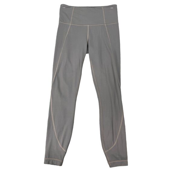 Athleta Salutation Leggings Womens XS Gray Nylon High Rise Ankle Tight Pull On - Picture 3 of 13